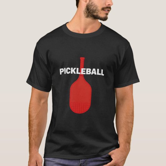 Grappig Pickleball Paddle Grafisch T-shirt (Voorkant)