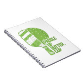 Grappig Pickleball Paddle Op Boter Cup Notitieboek (Rechterzijde)