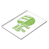 Grappig Pickleball Paddle Op Boter Cup Notitieboek (Linkerzijde)