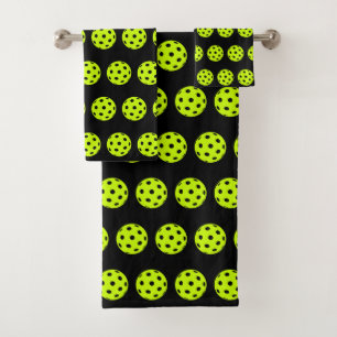 GRAPPIG Pickleball Patroon Geel Nieuwigheid Bad Handdoek
