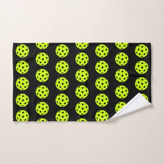 GRAPPIG Pickleball Patroon Geel Nieuwigheid Bad Handdoek (Handdoek)