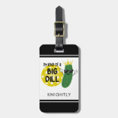 Grappig Pickleball Pickle, ik ben een soort van gr Bagagelabel (Voorkant verticaal)