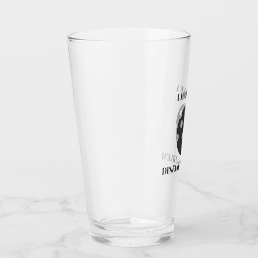 Grappig pickleball pilsner stijl bier glas (Rechts)