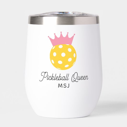 Grappig Pickleball Queen gepersonaliseerd monogram (Voorkant)