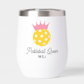 Grappig Pickleball Queen gepersonaliseerd monogram (Achterkant)