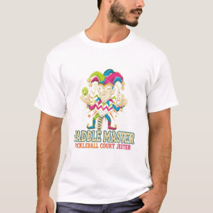 Grappig Pickleball Shirt Retro Paddle Jester Humor