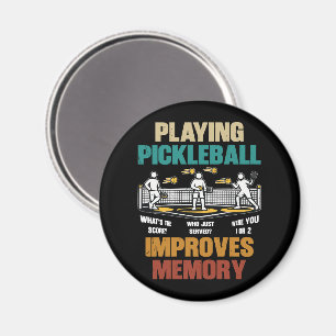 Grappig Pickleball Spelen Verbetert Geheugen Cadea Magneet