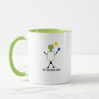 Grappig Pickleball Speler Karakter met Paddle Mok