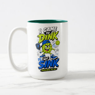 Grappig Pickleball Speler Ontwerp Tweekleurige Koffiemok