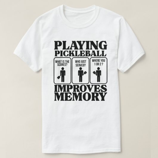 Grappig Pickleball T-Shirt - Pickleball heren shir (Design voorkant)