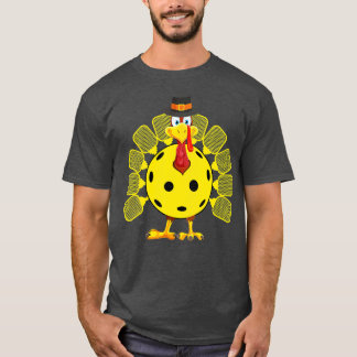 Grappig Pickleball Thanksgiving Golfbal Turkije Lo T-shirt