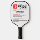 Grappig Pickleball Voorschrift Familie Reünie Pickleball Paddle (Voorkant)