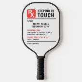 Grappig Pickleball Voorschrift Familie Reünie Pickleball Paddle (Achterkant)