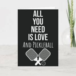 Grappig Pickleball Wenskaart voor speler of minnaa Kaart