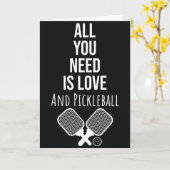 Grappig Pickleball Wenskaart voor speler of minnaa Kaart (Gele Bloem)