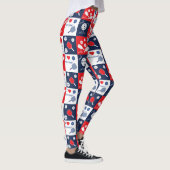 Grappig Picklleball Pattern - Red-White-Blue Leggings (Rechts)