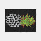 Grappig Pineapple Distressed Design Badminton Spor Fleece Deken (Voorkant (Horizontaal))