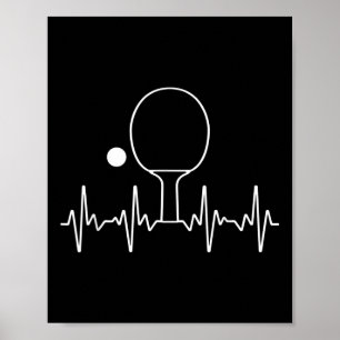 Grappig Ping Pong Cadeau Voor Mannen Vrouwen Tafel Poster