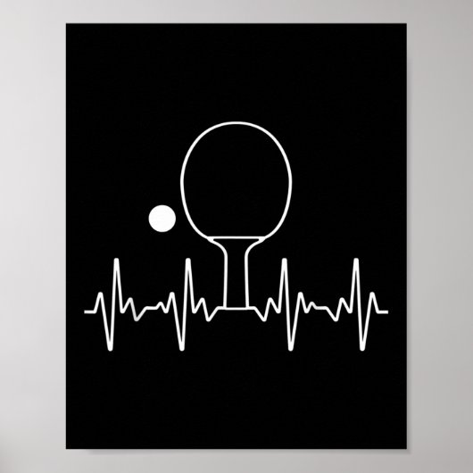 Grappig Ping Pong Cadeau Voor Mannen Vrouwen Tafel Poster (Voorkant)