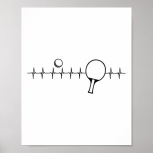 Grappig ping pong cadeau voor mannen vrouwen tafel poster
