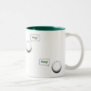 Grappig Ping Pong Tweekleurige Koffiemok