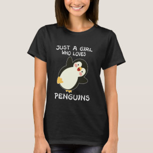 Grappig Pinguïn Dier Gewoon Een Meisje Die Van Pin T-shirt