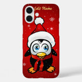Grappig pinguïn met Pet met kerstmis Case-Mate iPhone Case (Achterkant)