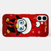 Grappig pinguïn met Pet met kerstmis Case-Mate iPhone Case (Achterkant (horizontaal))