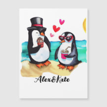 Grappig Pinguïn Paar, Dieren in Liefde