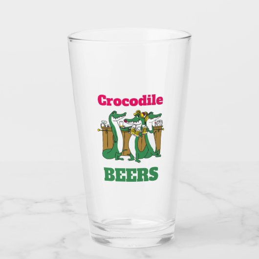 GRAPPIG! Pint Glas Krokodil BIEREN 16oz