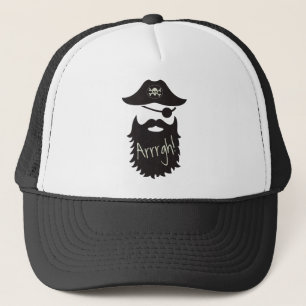 Grappig piraat met Eyepatch Arrgh. Trucker Pet