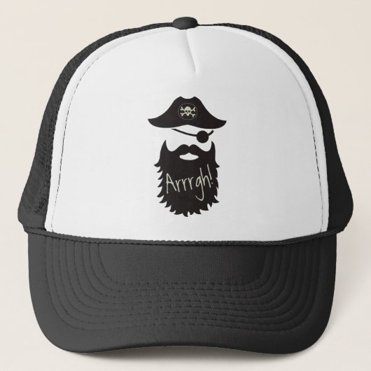 Grappig piraat met Eyepatch Arrgh. Trucker Pet (Voorkant)