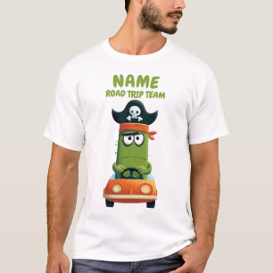 Grappig Pirate Cactus Road Trip Team T-shirt