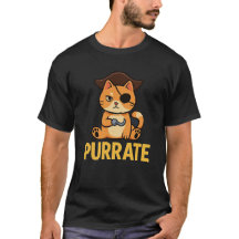 Grappig Pirate Cat "PURRATE" Ontwerp – Schattige &