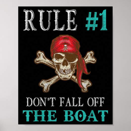 Grappig Pirate Quote Tampa Gasparilla Crossbones D Poster (Voorkant)
