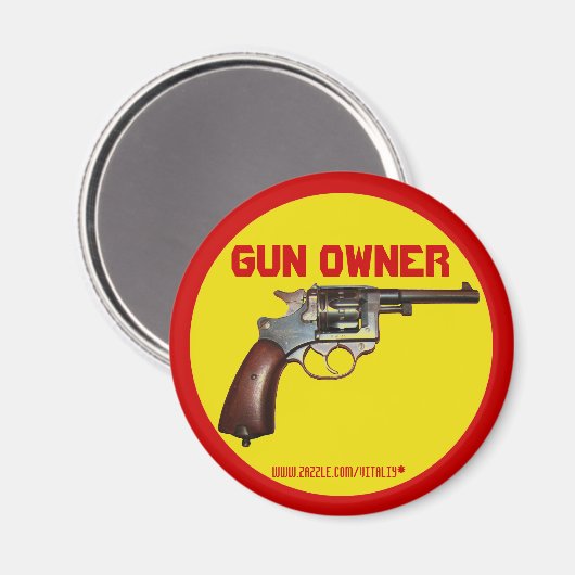 Grappig pistool eigenaarmagneetontwerp magneet (Voorkant / Achterkant)