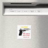 Grappig Pistool waarschuwingsmagneet Magneet (Insitu (Vaatwasser))
