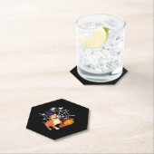 Grappig Pitbull Hond Halloween Kostuum Kartonnen Onderzetters (Insitu)