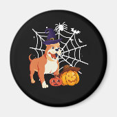 Grappig Pitbull Hond Halloween Kostuum Magneet (Voorkant)