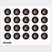 Grappig Pitbull Hond Halloween Kostuum Ronde Sticker (Vel)
