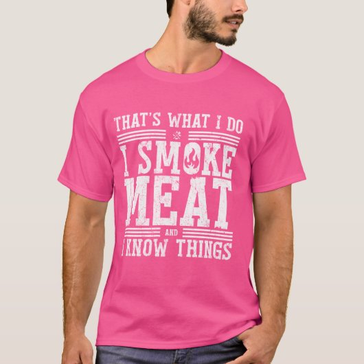 Grappig Pitmaster Shirt I Smoke Meat BBQ Smoker Gr (Voorkant)