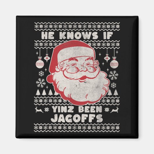 Grappig Pittsburgh Kerstfeest Magneet (Voorkant)
