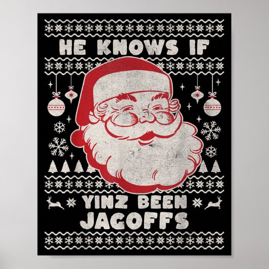 Grappig Pittsburgh Kerstfeest Poster (Voorkant)