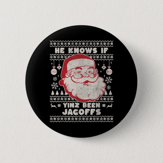 Grappig Pittsburgh Kerstfeest Ronde Button 5,7 Cm (Voorkant)