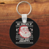 Grappig Pittsburgh Kerstfeest Sleutelhanger (Voorkant)