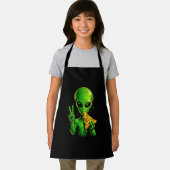 Grappig Pizza Chef Schort Alien Pizza Liefhebber K (Insitu)