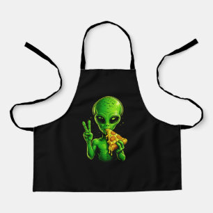 Grappig Pizza Chef Schort Alien Pizza Liefhebber K