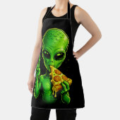 Grappig Pizza Chef Schort Alien Pizza Liefhebber K (Insitu)