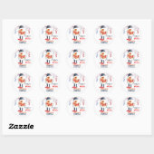 Grappig Pizza Feest Ronde Sticker (Vel)