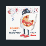 Grappig Pizza Feest Servet<br><div class="desc">Cool Pizza bezorgdoos gewoon Chill'n.</div>